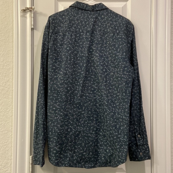 Calvin Klein - Navy Print Button Down Dress Shirt - Picture 8 of 8